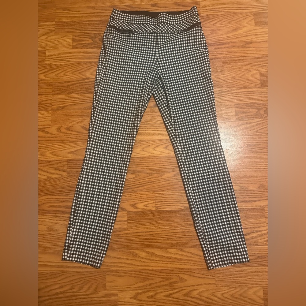 Candie's Black and White Checkered Ankle Pants